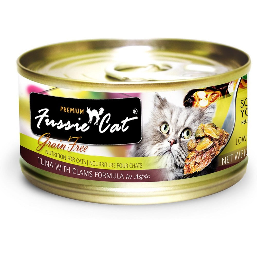 Fussie Cat Premium Tuna with Clams Formula in Aspic Canned Food