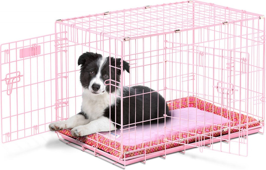 Pink Metal Dog Crates Walmart Precision Pet Products ProValu Blue