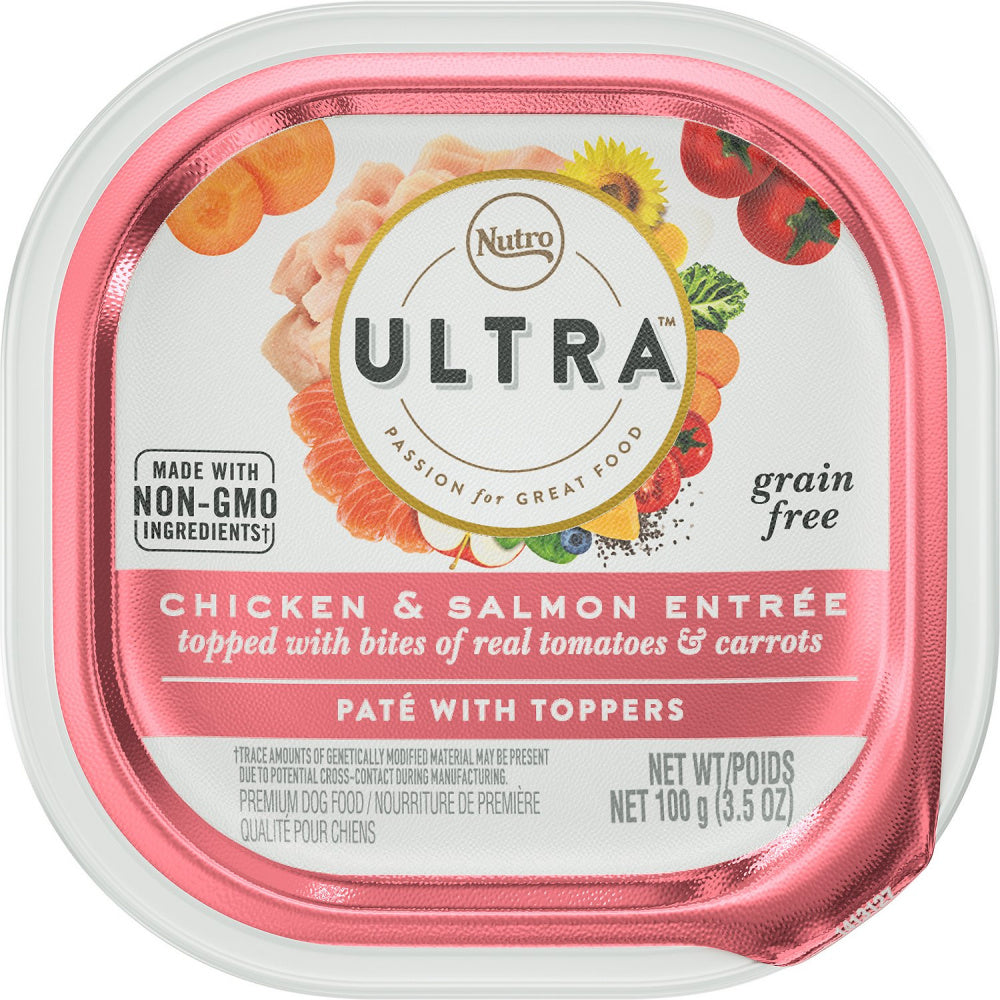 Nutro Ultra Shiny Coat Boost Salmon Pate Dog Food Tub