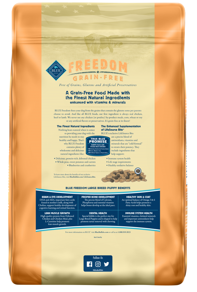 Blue Buffalo Freedom Large Breed Puppy Chicken Recipe Dry Dog Food