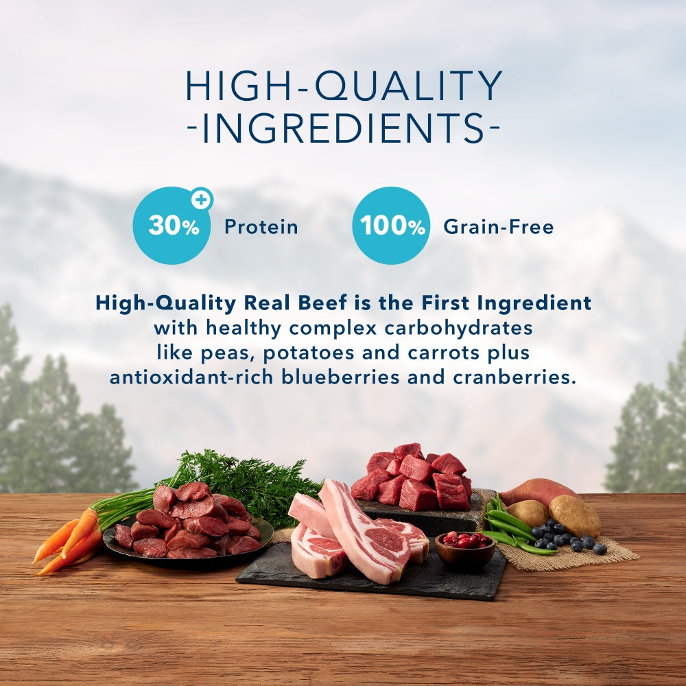 Blue Buffalo Wilderness Rocky Mountain Grain Free Natural Red Meat High Protein Recipe Dry Dog Food