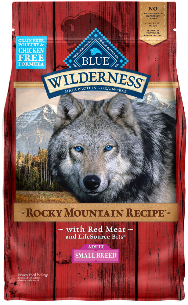 Blue Buffalo Wilderness Rocky Mountain Grain Free Natural Red Meat High Protein Recipe Dry Dog Food