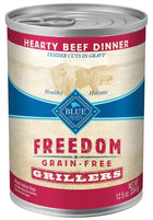 Blue Buffalo Freedom Grain Free Grillers Hearty Beef Dinner Canned Dog Food