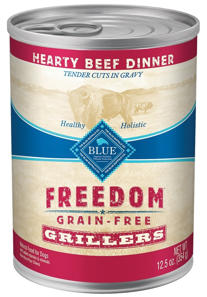 Blue Buffalo Freedom Grain Free Grillers Hearty Beef Dinner Canned Dog Food