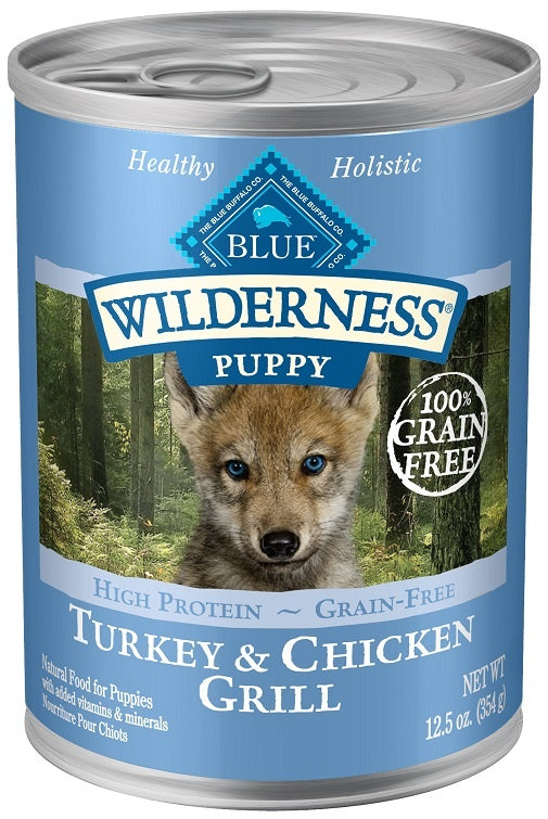 Blue Buffalo Wilderness Turkey and Chicken Grill Puppy Canned Dog Food