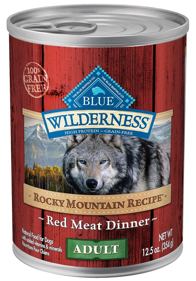 Blue Buffalo Wilderness Rocky Mountain Recipe Red Meat Dinner Adult Canned Dog Food