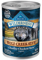 Blue Buffalo Wilderness Wolf Creek Stew Chunky Chicken Stew Canned Dog Food