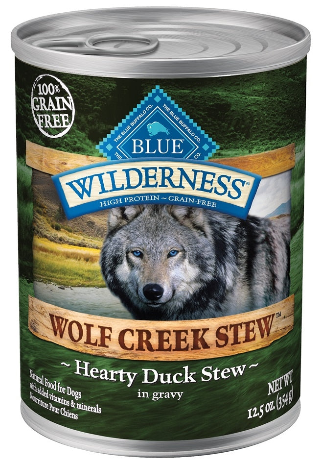 Blue Buffalo Wilderness Wolf Creek Stew Hearty Duck Stew Canned Dog Food