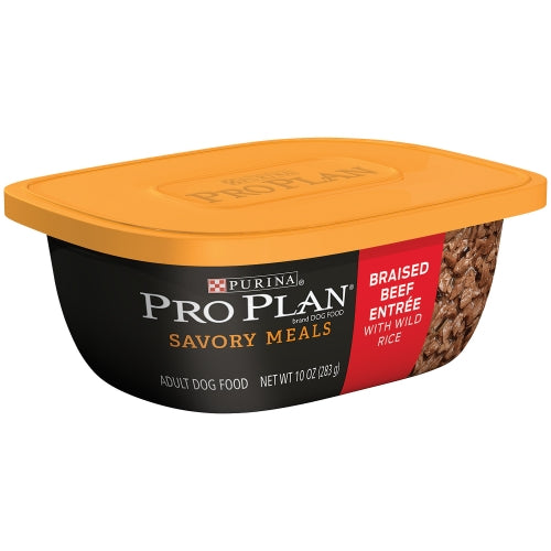 Purina Pro Plan Savory Meals Braised Beef Entree with Wild Rice Adult Dog Food