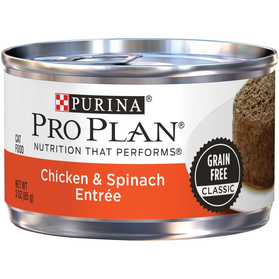 Purina Pro Plan Savor Adult Grain Free Chicken & Spinach Entree Classic Canned Cat Food