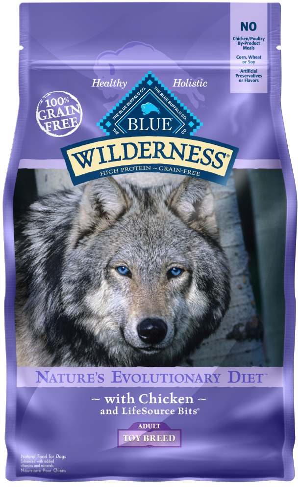 Blue Buffalo Wilderness Grain Free Chicken High Protein Recipe Toy Breed Adult Dry Dog Food