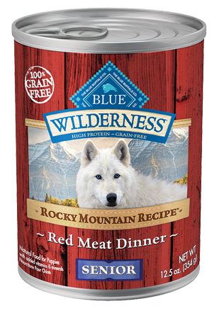 Blue Buffalo Wilderness Rocky Mountain Recipe Grain Free Senior Red Meat Dinner Canned Dog Food