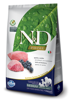 Farmina Prime N&D Natural & Delicious Grain Free Medium Adult Lamb & Blueberry Dry Dog Food