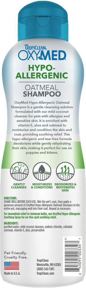 Tropiclean OxyMed Hypo-Shampoo Pet Shampoo