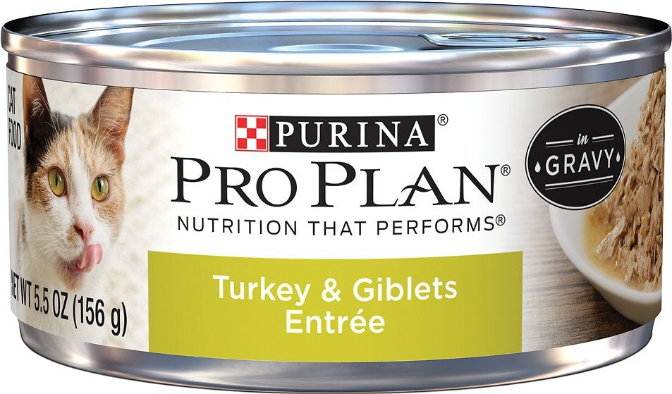 Purina Pro Plan Savor Adult Turkey & Giblets In Gravy Entree Canned Cat Food