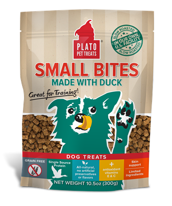 Plato Small Bites Duck Dog Treats