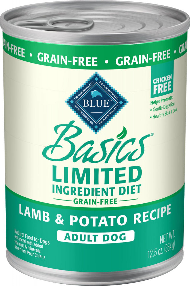 Blue Buffalo Basics Limited Ingredient Diet Grain Free Adult Lamb & Potato Canned Dog Food