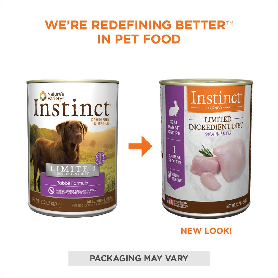 Nature's Variety Instinct Grain Free LID Rabbit Canned Dog Food