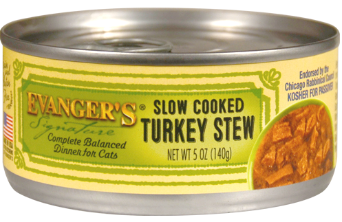 Evanger's Signature Series Grain Free Slow Cooked Turkey Stew Canned Cat Food