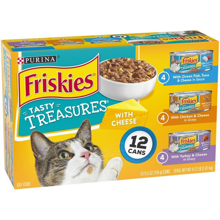 Friskies cat deals food with cheese