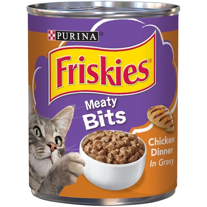 Friskies Meaty Bits Chicken Dinner in Gravy Canned Cat Food