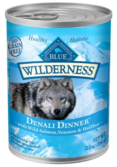 Blue Buffalo Wilderness Grain Free Denali Dinner with Salmon, Venison and Halibut Canned Dog Food