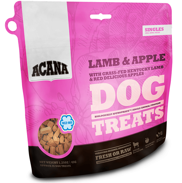 ACANA Singles Grain Free Limited Ingredient Diet Lamb and Apple Formula Dog Treats