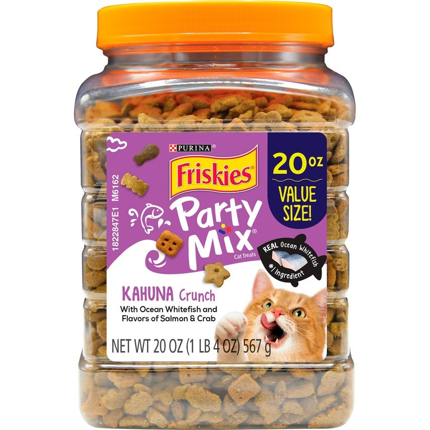 Friskies Party Mix Crunch Kahuna Chicken, Salmon, & Crab Cat Treats