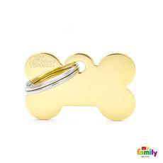 My Family Pet Tags Gold Bone