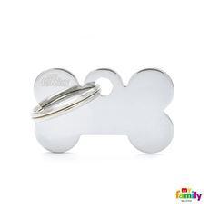 My Family Pet Tags Chrome Bone