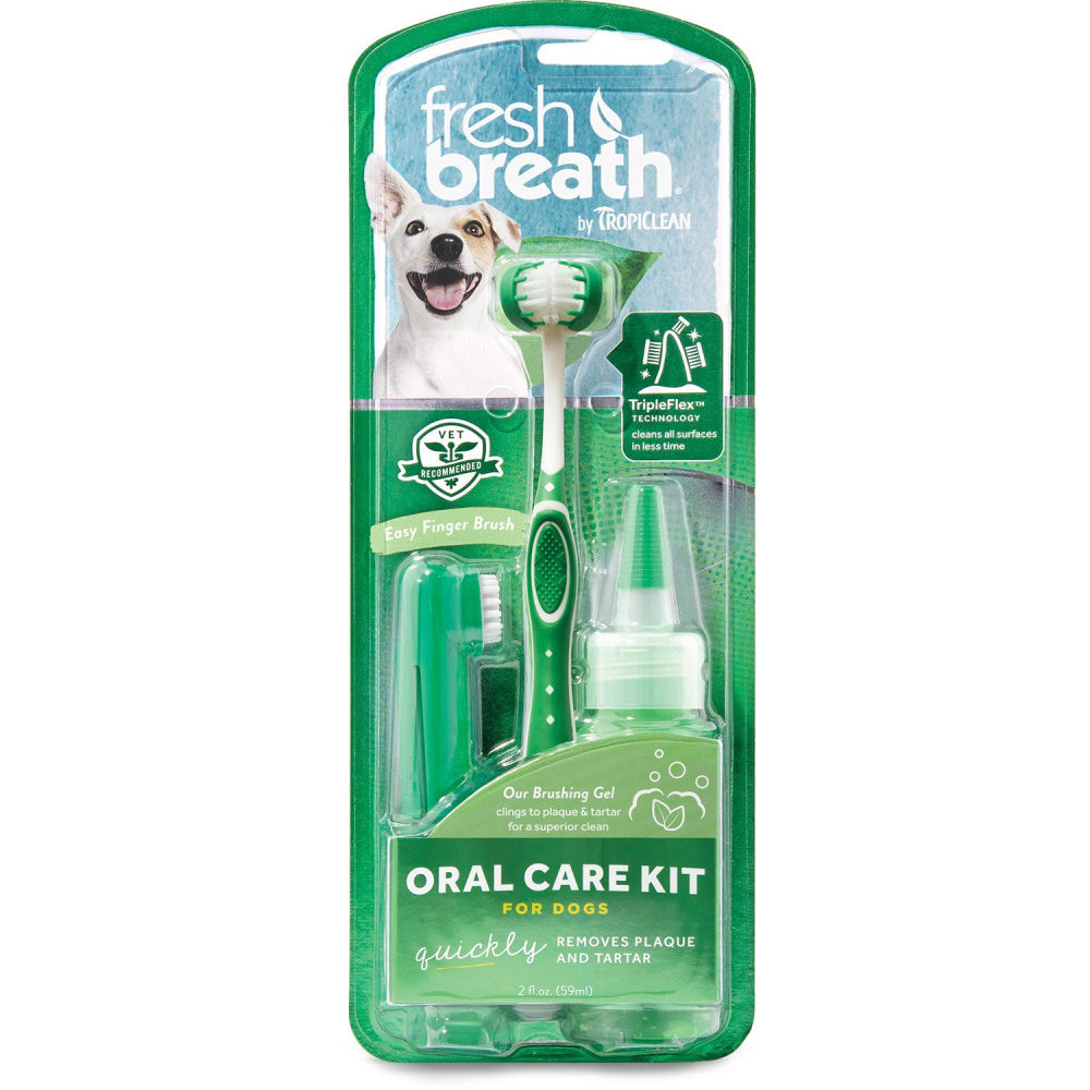 Tropiclean Fresh Breath Oral Care Kit for Dogs