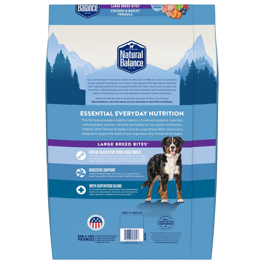 Natural Balance® Original Ultra® All Life Stage Chicken & Barley Bites Large Breed Recipe Dry Dog Food