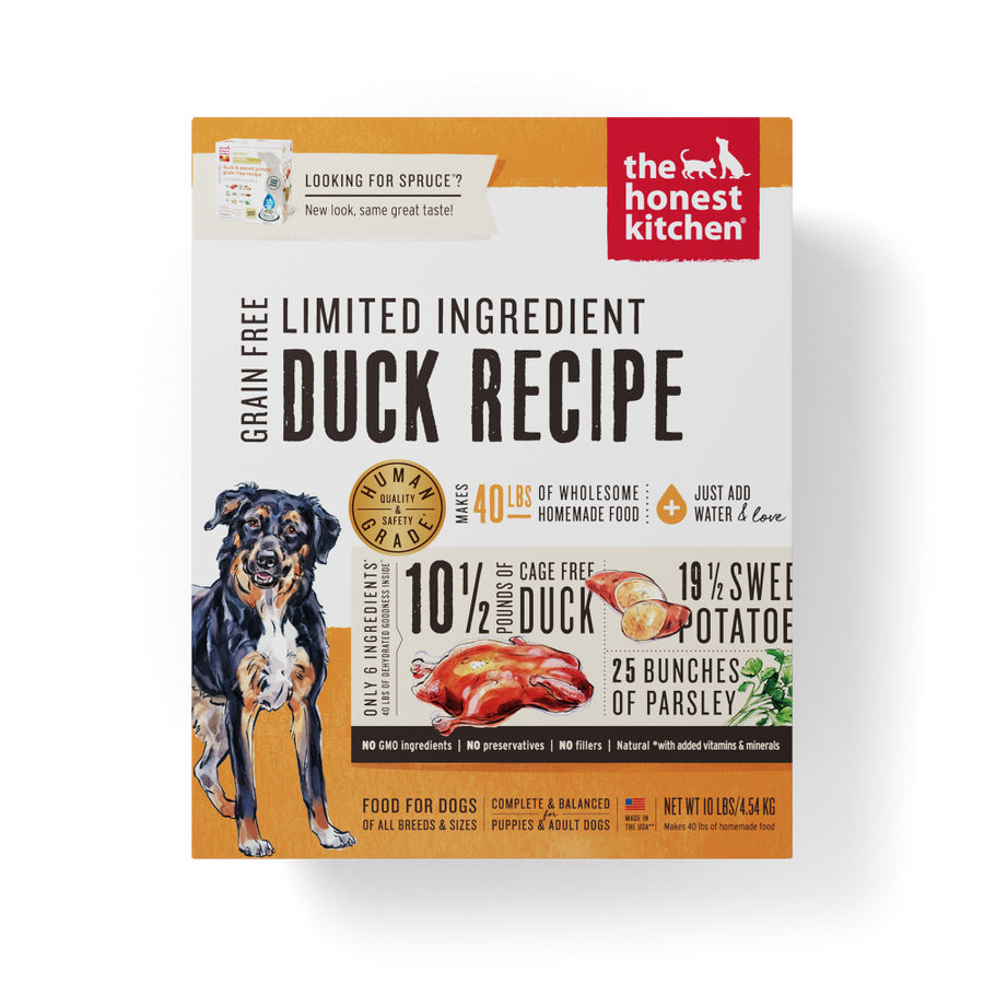 The Honest Kitchen Limited Ingredient Duck Recipe Dehydrated Dog Food