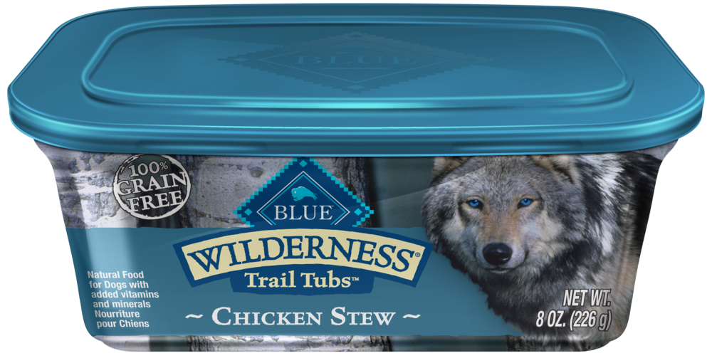 Blue Buffalo Wilderness Trail Tubs Grain Free Chicken Stew Dog Food Tray