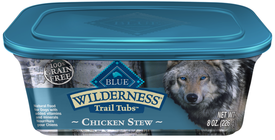 Blue Buffalo Wilderness Trail Tubs Grain Free Chicken Stew Dog Food Tray