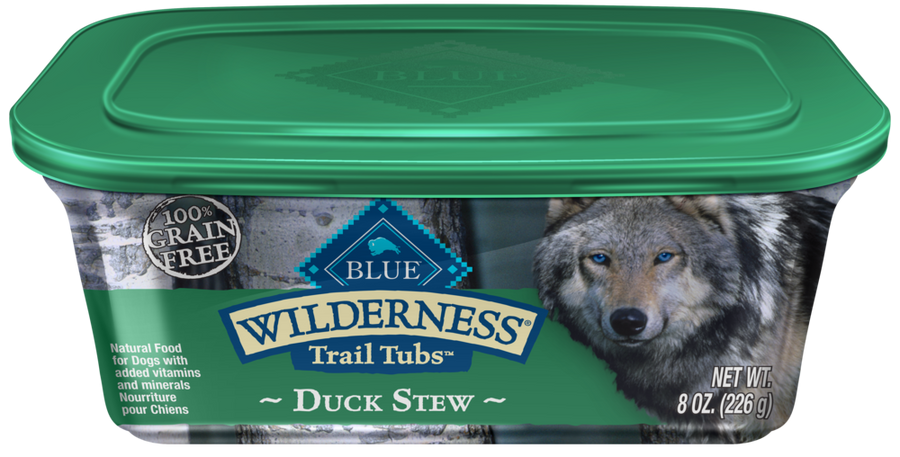 Blue Buffalo Wilderness Trail Tubs Grain Free Duck Stew Dog Food Tray