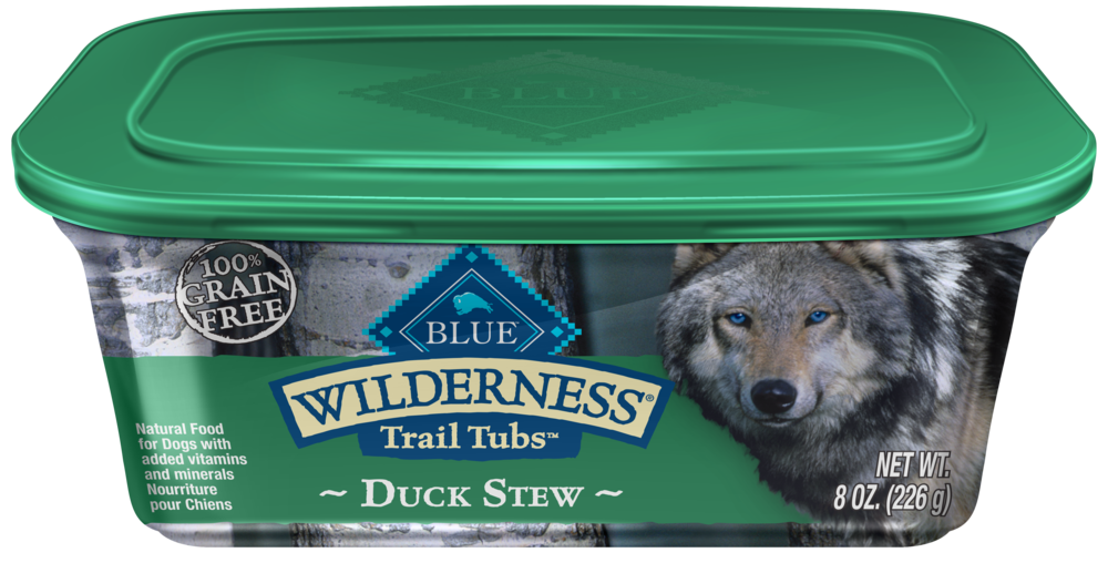 Blue Buffalo Wilderness Trail Tubs Grain Free Duck Stew Dog Food Tray