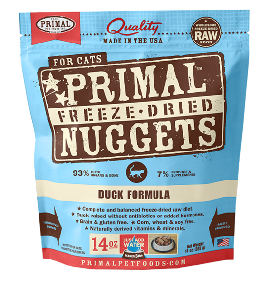 Primal Freeze Dried Nuggets Grain Free Duck Formula Cat Food