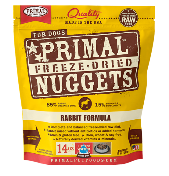 Primal Freeze Dried Nuggets Grain Free Rabbit Formula Dog Food