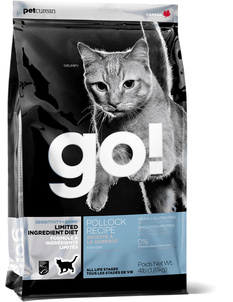 Petcurean Go! Limited Ingredient Diet Sensitivity and Shine Pollock Recipe Dry Cat Food