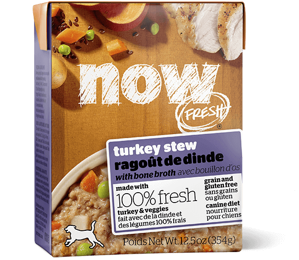 Petcurean Now! Fresh Grain Free Turkey Stew with Bone Broth Wet Dog Food