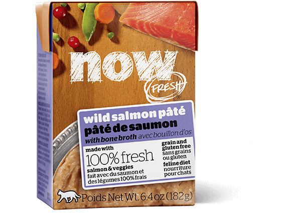 Petcurean Now! Fresh Grain Free Wild Salmon Pate with Bone Broth Wet Cat Food