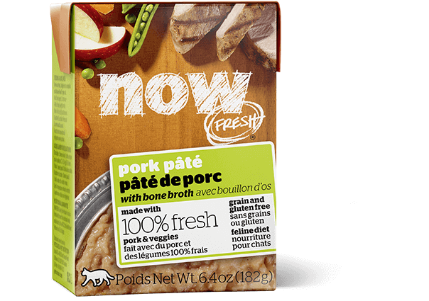 Petcurean Now! Fresh Grain Free Pork Pate with Bone Broth Wet Cat Food