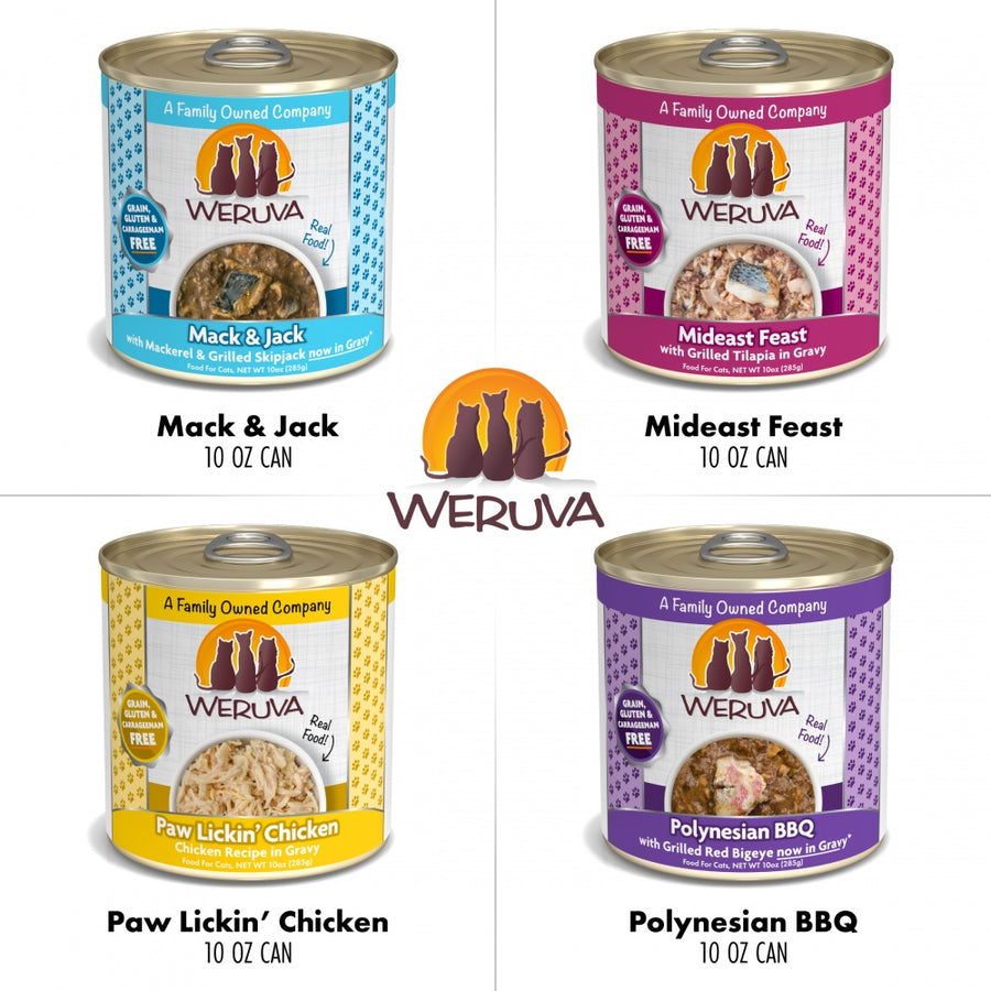 Weruva Classic The 10 Ounce Pounce Grain Free Canned Cat Food Variety Pack