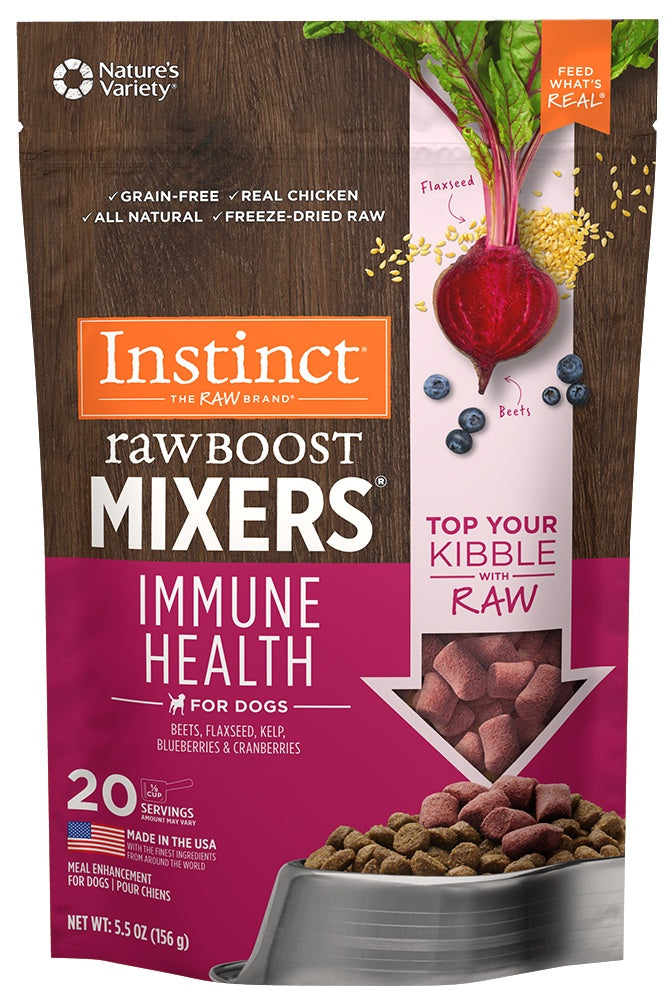 Nature's Variety Instinct Grain Free Freeze Dried Raw Boost Mixers Immune Health Recipe Dog Food Topper