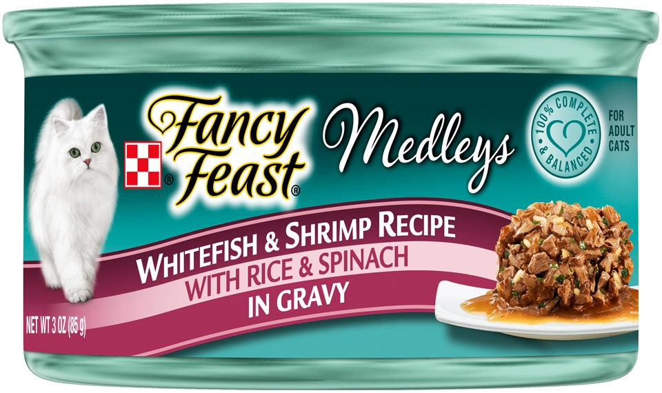 Fancy Feast Medleys Whitefish & Shrimp Recipe Canned Cat Food