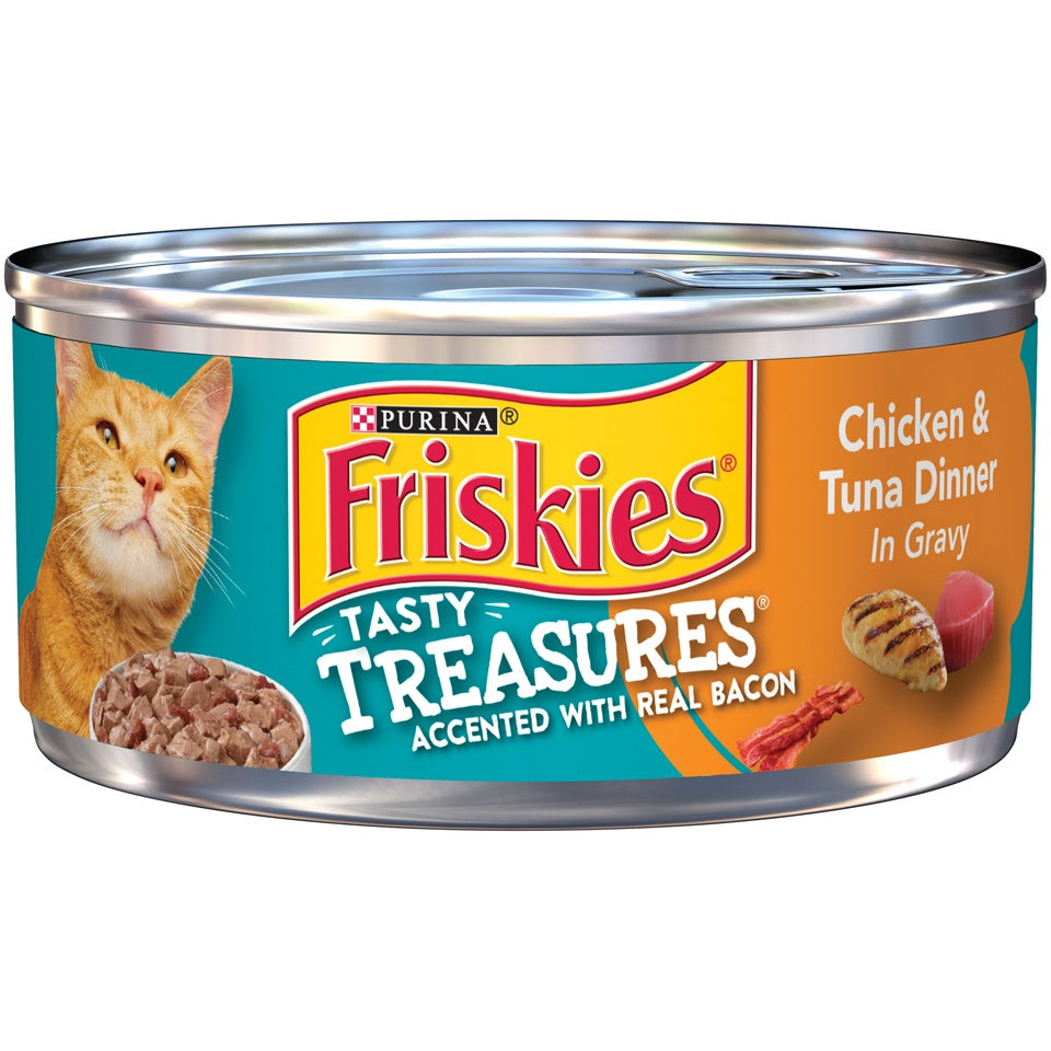 Friskies Tasty Treasures Chicken & Tuna in Gravy Canned Cat Food