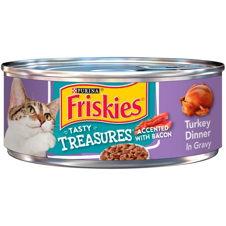 Friskies Tasty Treasures Turkey Dinner in Gravy Canned Cat Food