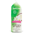 TropiClean Deep Cleaning Berry & Coconut Deodorizing Wipes for Dogs & Cats