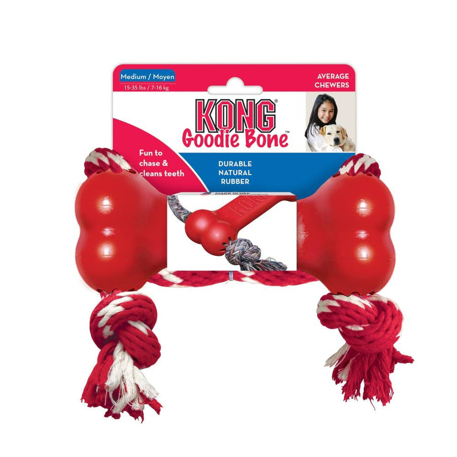 KONG Goodie Bone with Rope Dog Toy